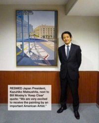 Mosley painting at RESMED Japan's office.
